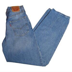 Levi's Baggy Jeans Women 25 Blue Light Wash 94 Baggy Distressed Taper Skater